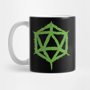 Chaotic Green Dice - D20 for roleplayers Mug